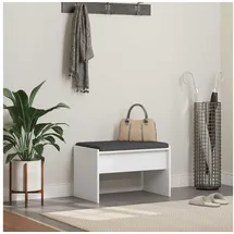 vidaXL Flurbank mit Kissen 63 x 38 x 40 cm Weiß