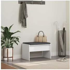 vidaXL Flurbank mit Kissen 63 x 38 x 40 cm Weiß