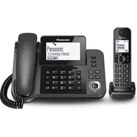 Panasonic KX-TGF320E, DECT, Schwarz, LCD, AAA, 1,88 - 1,9 Hz, Wall/Desk - Schwarz