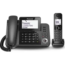 Panasonic KX-TGF320E, DECT, Schwarz, LCD, AAA, 1,88 - 1,9 Hz, Wall/Desk - Schwarz