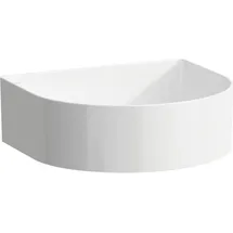 Laufen Sonar Waschtisch-Schale, ohne Hahnloch, ohne Überlauf, 410x365mm, inklusive Keramikabdeckung für Ablaufventil, weiß matt