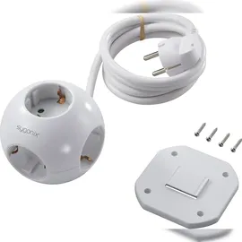 Sygonix Steckdosenleiste 1,40 m Weiß 1 St.