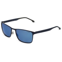 Carrera 8048/S Herren-Sonnenbrille Vollrand Eckig Metall-Gestell, blau