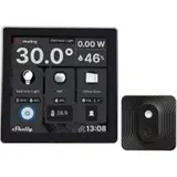 Shelly Wall Display Black + BLU H&T Black, Smart Home Hub, Schwarz