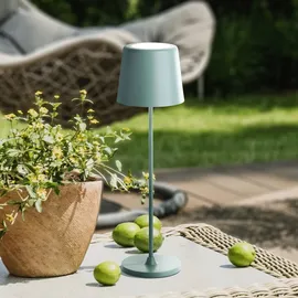 Brilliant LED Akku-Tischlampe Kaami 37 cm dimmbar USB-Kabel grün