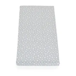 Moni Babybett-Matratze Classico 120 x 60 x 9 cm, Bezug abnehmbar, 100% Baumwolle hellgrau