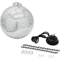 Eurolite Spiegelkugel mit Motor MD-1515 (30 cm), Spiegelkugel, Silber