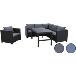 Keter Lounge Set Provence | Kombinationen inkl. Sessel und höhenverstellbarer Tisch | Kissen in anthrazit