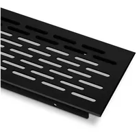 SO-Tech Lüftungsgitter Lochung oval / schwarz eloxiert L: 500