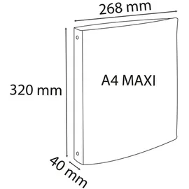 Exacompta Präsentations Ringbuch A4 Maxi weiß 4 O-Ring