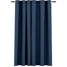 vidaXL Verdunkelungsvorhang Ösen 290 x 245 cm blau Leinenoptik