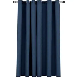 vidaXL Verdunkelungsvorhang Ösen 290 x 245 cm blau Leinenoptik