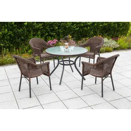 Merxx Ravenna Gartentisch Ø 100 x 108 cm Graphit/Schoko