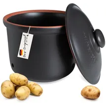 RÖMERTOPF Römertopf Frische-Topf MAXI PLUS - Kartoffeln Aufbewahrung 5,5 Liter, (Frischetopf & Deckel) schwarz