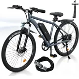 E Bike für Herren Damen, 26 Zoll E-Mountainbike Abnehmbarer 10.4Ah Akku,7-Gang Pro,3.5H Schnellladung,5 Fahrmodi, Elektrofahrrad Reichweite Max 100km,250W Motor Electric Fahrrad mit Schutzblech