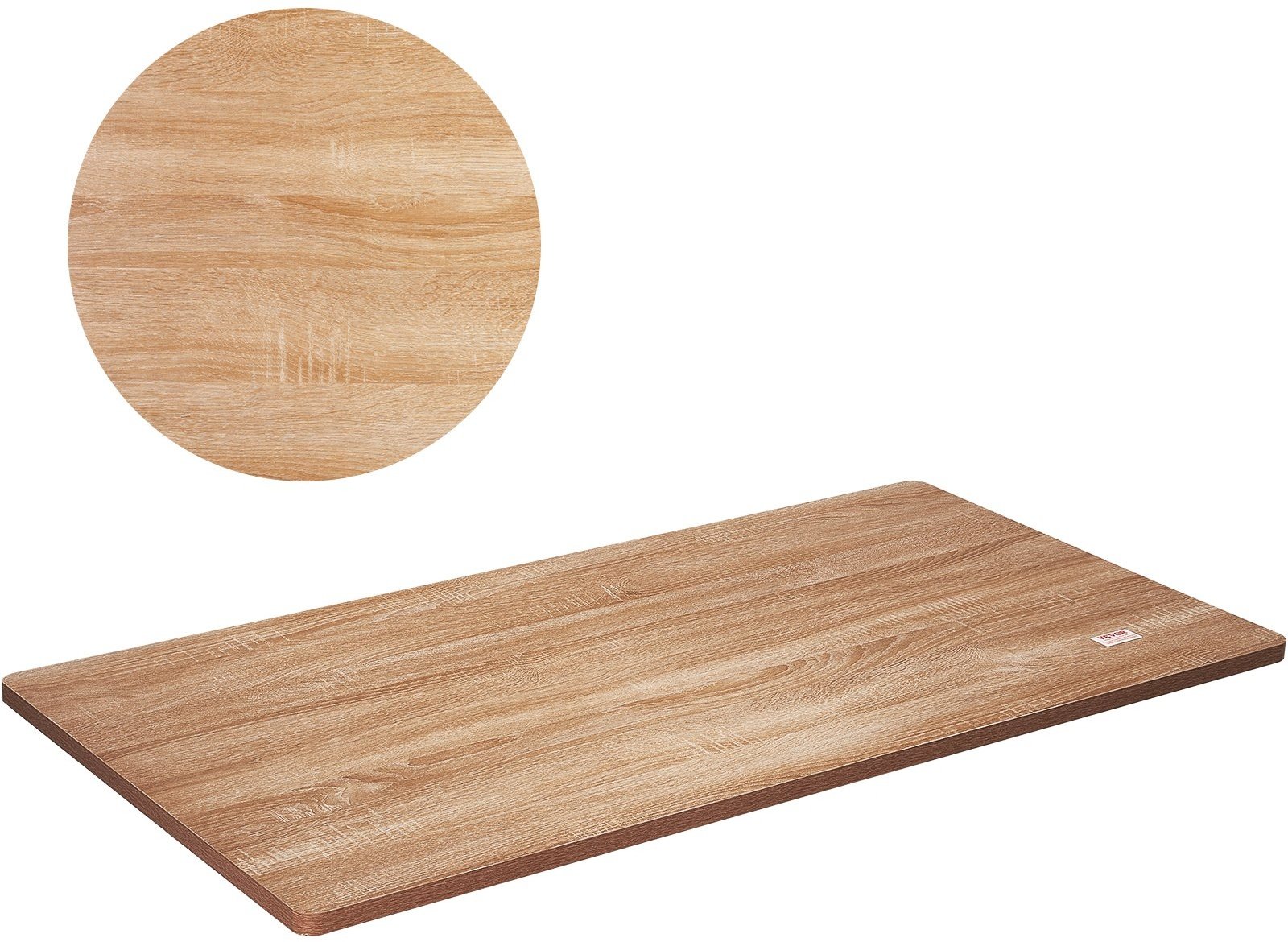 VEVOR Tischplatte 25mm Spanplatte 1400x700mm Holzplatte P2-Material melaminharzbeschichtet Spanholzplatte abgerundete Ecke Schreibtischplatte Ideal für Werkbank Reparaturwerkbank Bürotisch Esstisch