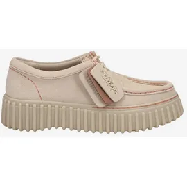 CLARKS Torhill Bee Bootsschuhe - Ecru Suede - EU 38