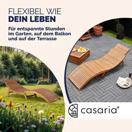 CASARIA Sonnenliege 190 x 60 x 51 cm braun klappbar