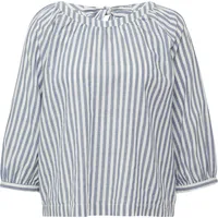 s.Oliver Streifenbluse mit Raffung und Schleife Blau 46