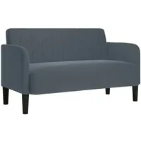 vidaXL Zweisitzer-Sofa Dunkelgrau 109 cm Samt