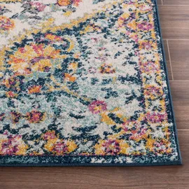 livabliss Teppich RABAT, rechteckig, Höhe: 8 mm, Orient-Optik, Vintage Design, Boho Stil, Kurzflor, Wohnzimmer bunt 120 cm x 170 cm x 8 mm