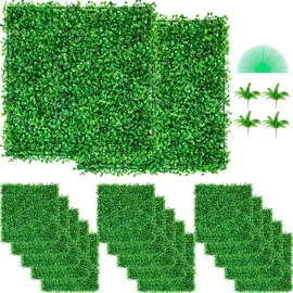 Vevor Sichtschutz Hecke Künstlich 25 x 25 cm Grün PE 48 St.