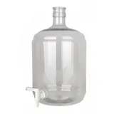 ich-zapfe Glas Gärflasche, Glasflasche PET 12 Liter mit Hahn 5/16-7/16