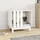 vidaXL Hundehütte 60 x 45 x 57 cm Massivholz Weiß