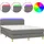 vidaXL Boxspringbett 140 x 200 cm Dunkelgrau