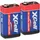 XCell 2x Lithium 9V Block Hochleistungs- Batterien für Rauchmelder / Feuermelder - 10 Jahre Batterie Lebensdauer