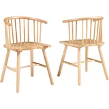 [en.casa] Esszimmerstuhl Stami 2er Set Holz Natur