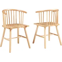 [en.casa] Esszimmerstuhl Stami 2er Set Holz Natur