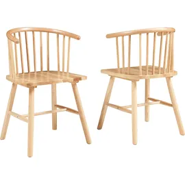 [en.casa] Esszimmerstuhl Stami 2er Set Holz Natur