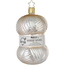 Christbaumschmuck Strickgarn 11cm Glas Weihnachtskugeln Wolle Weihnachtsbaumdeko