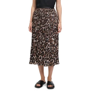 Betty & Co Plisseerock mit Animalprint in Brown/Nature | Gr.: 42