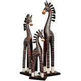 Woru Holz-Zebra Deko-Zebra im 3er Set