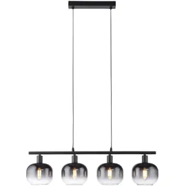 just light. Zea 4-flg. E14 68 cm schwarz/Rauchglas