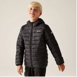 Regatta Marizion Baffle-Jacke mit Kapuze für Kinder, Farbe:Schwarz, Kinder Größen:140 - Schwarz