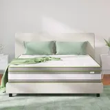 Novilla Tonnentaschenfederkernmatratze 120x200 Matratze Höhe 27cm Härtegrad H3 Öko Tex Zertifiziert Rollmatratze mit Gel Memory Schaum Mittelfest Punktelastizität