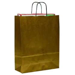 VP 150 Stück Papier-Tragetaschen »Toptwist« 240,0/310,0 mm gold gold