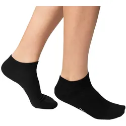DIM Damen Sneaker Socken aus Baumwolle 3er Pack - schwarz - 39|40|41|42