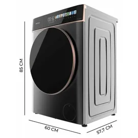 Cecotec Bolero DressCode 9900 Autodose Inverter FullColor Waschmaschine (9 kg, 1400 U/min, Steel)