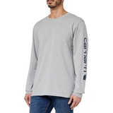 CARHARTT Carhartt, SLEEVE LOGO T-Shirt L/S EK231 - heather grey - M
