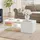 Homcom Couchtisch Weiß Spanplatte 110 x 52 x 36 cm