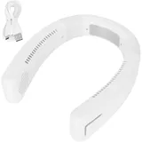 Wiederaufladbarer Nackenventilator Mit Usb-anschluss, 80 Löcher, 4000-5500 U/min, Weißer Tragbarer Ventilator Für Den Innen- Und Außenbereich