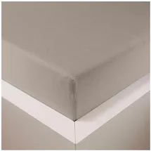 Traumschlaf Spannbettlaken Baumwolle-Jersey-Lyocell 120 x 200 cm grau