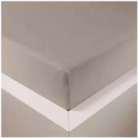 Traumschlaf Spannbettlaken Baumwolle-Jersey-Lyocell 120 x 200 cm grau
