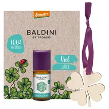 Baldini Viel Glück Mini-Duftset mit Holzkleeblatt