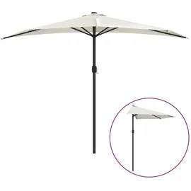 furnicato Balkon-Sonnenschirm 300 x 155 cm Beige