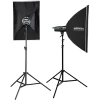 walimex pro Emerger 400 Set Double 2 Studioblitze mit Softboxen